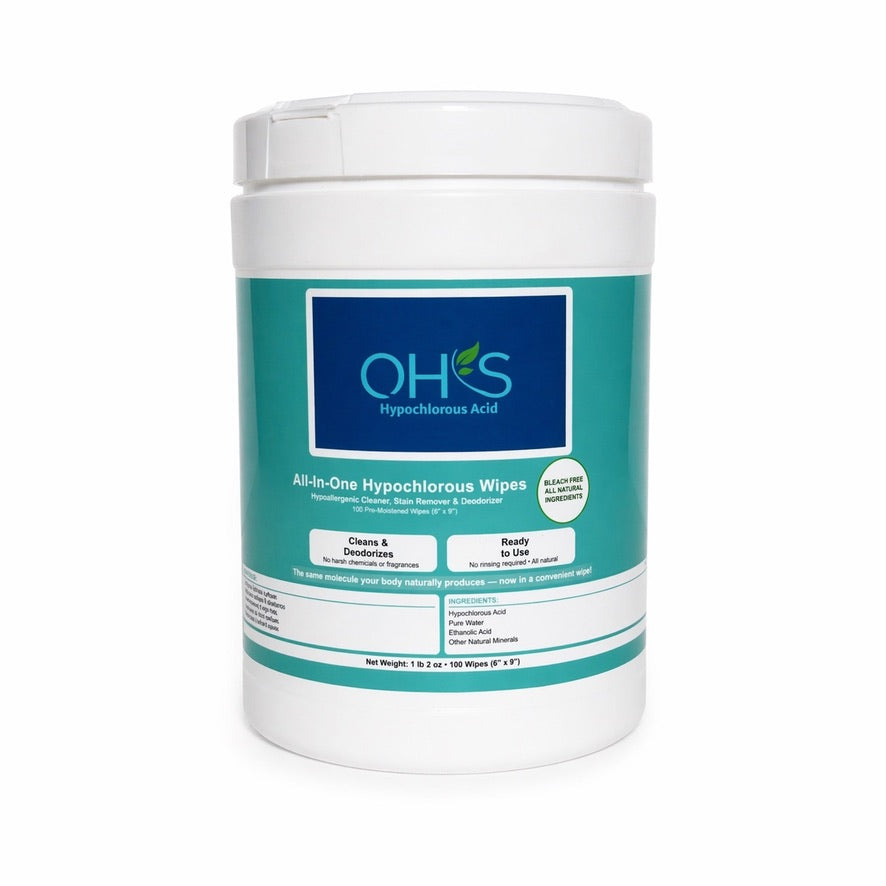 All in One Hypochlorous Organic Wipes