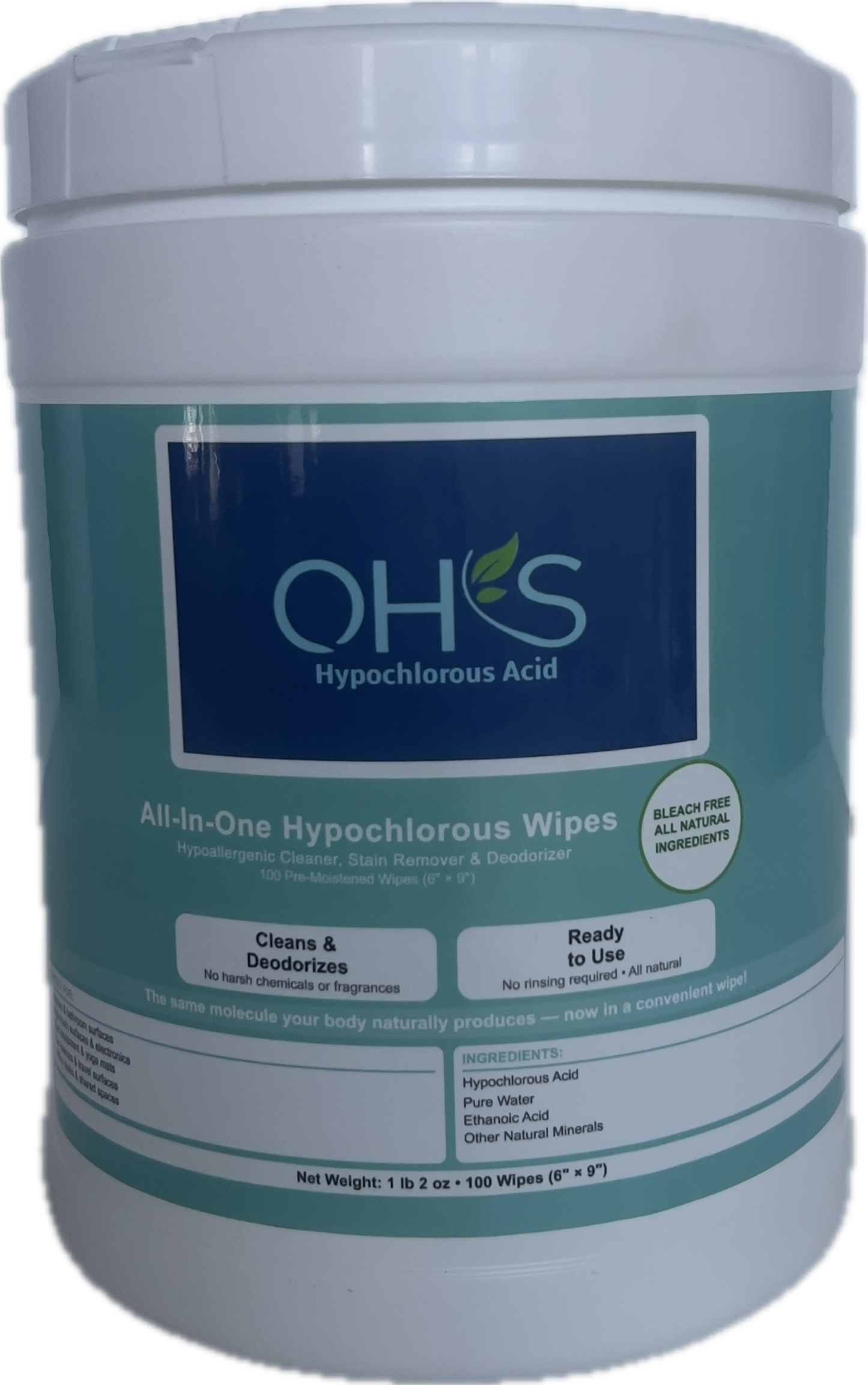 All in One Hypochlorous Organic Wipes